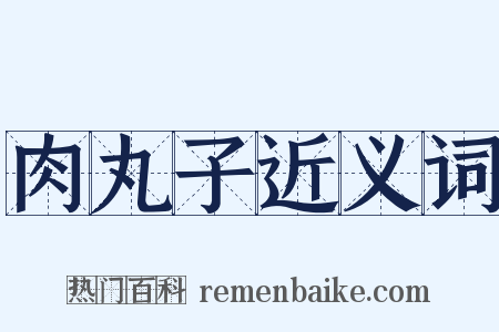 肉丸子近义词是什么意思的图片